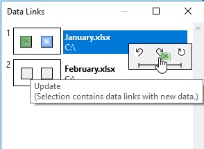 Cuadro de diálogo Vínculos de datos