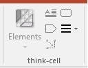 Menu Elementi di thinkcell disabilitato.