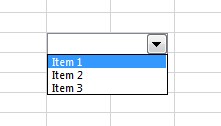 ein Kombinationsfeld in Excel