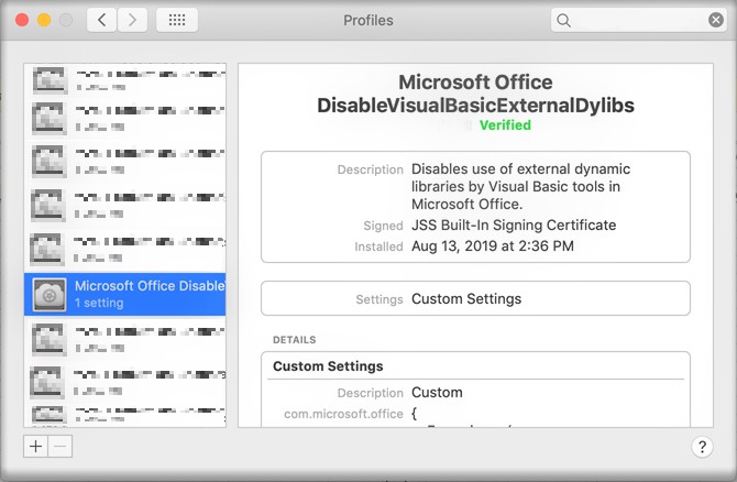 DisableVisualBasicExternalDylibs Profile