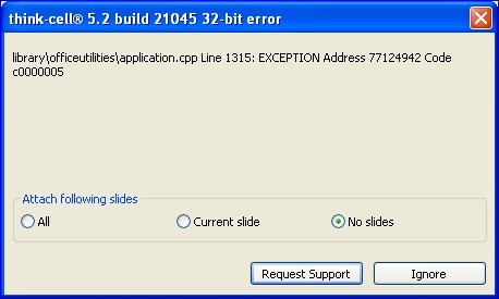 Mensaje de error de thinkcell debido a un error en Hyperion SmartView