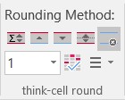 Barra multifunzione thinkcell round in Excel 2010 e versioni successive