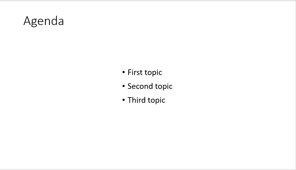 thinkcell konzeptionelle Smart-Elemente: Agenda