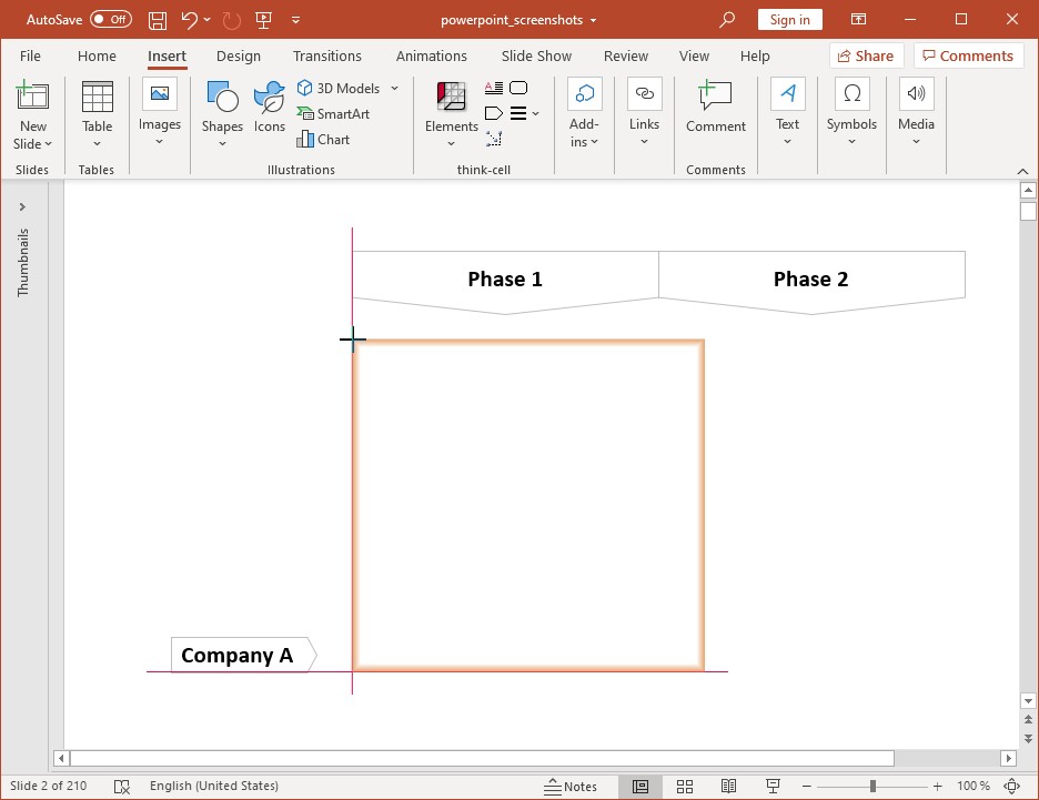 elementi intelligenti del grafico thinkcell
